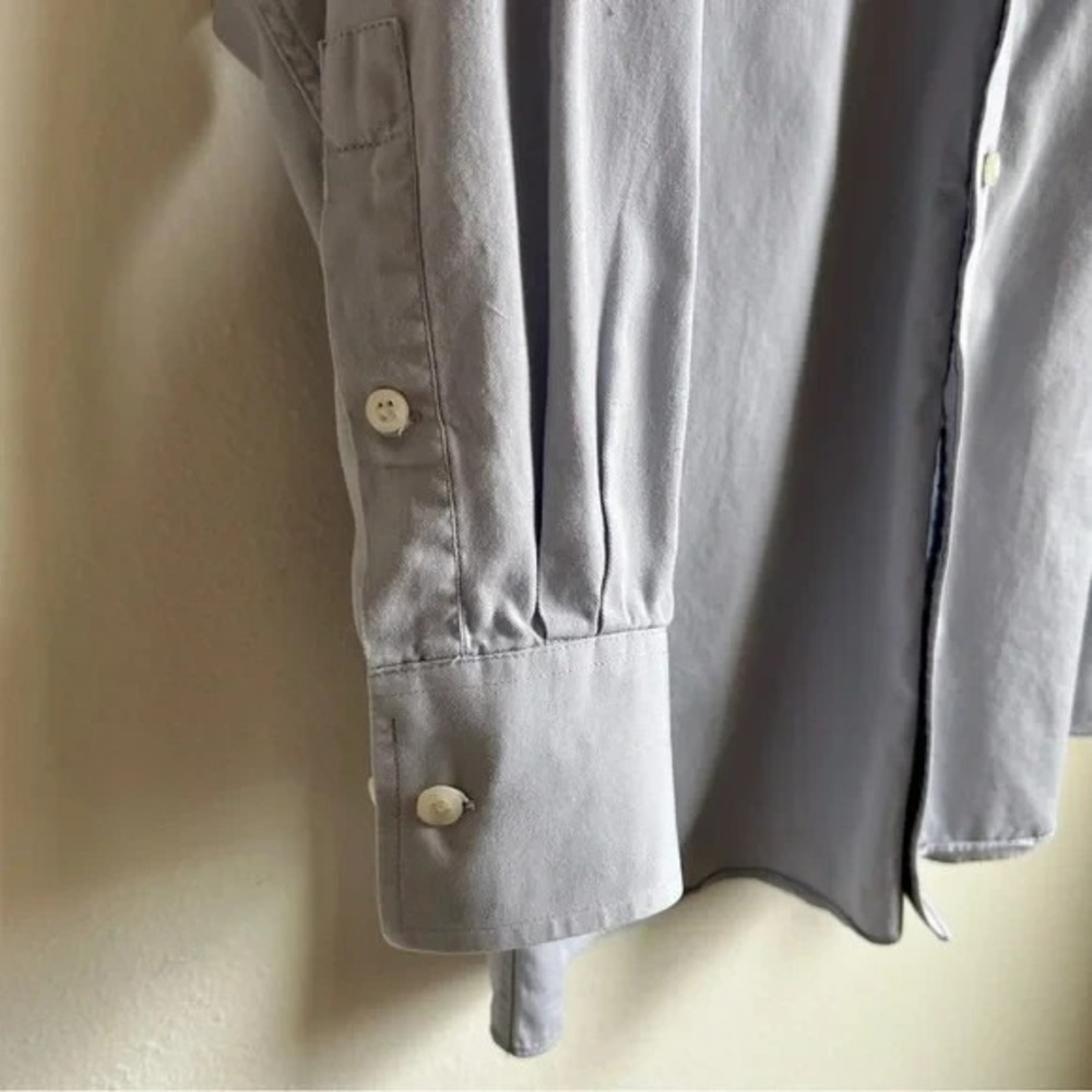 Michael Kors I Large Light Blue‎ Gray Dress Shirt I Button Up, Collar I Size L - Picture 4 of 10
